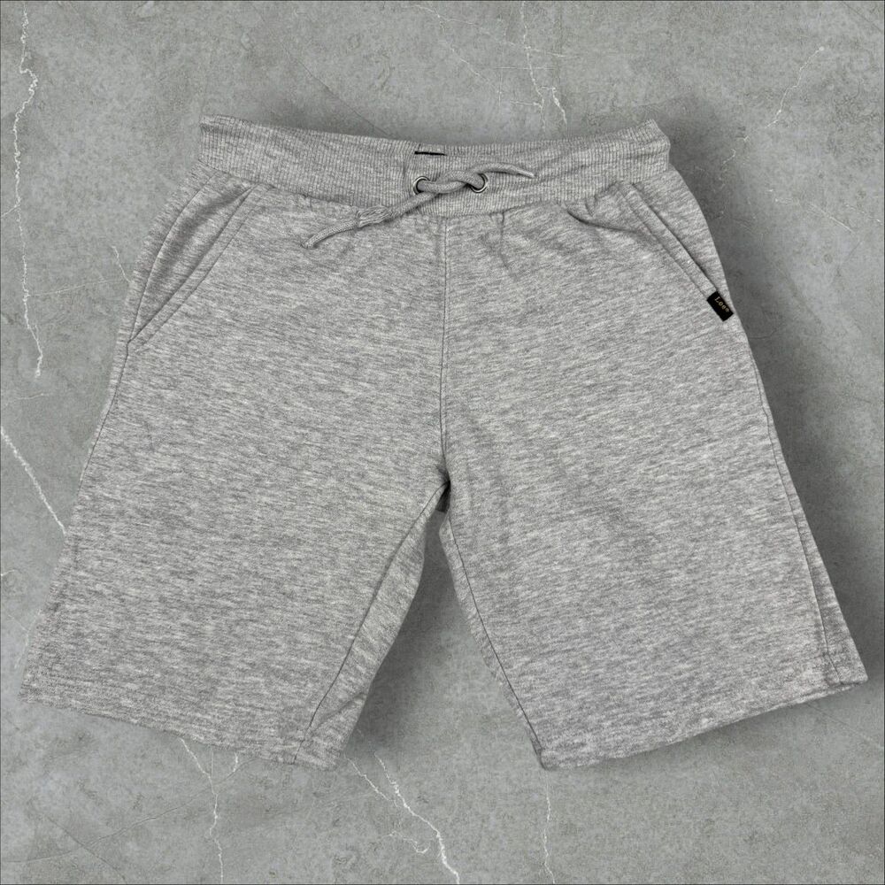Vintage 90s Lee Youth Gray Sweat Pants Drawstring Shorts - Large